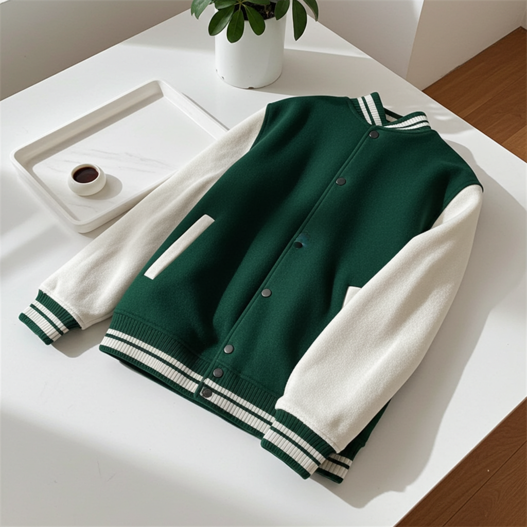 Varsity Jacket Bottle Green