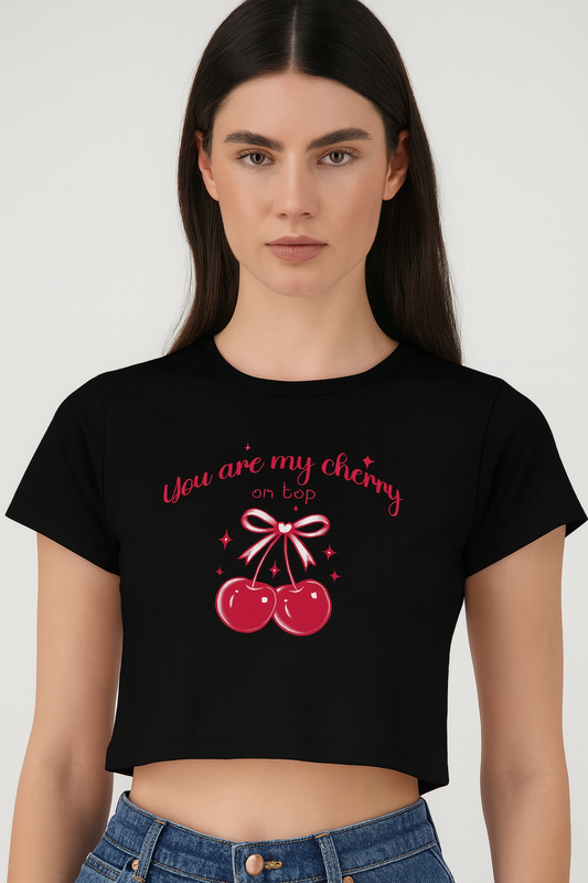 Cherry on top crop top